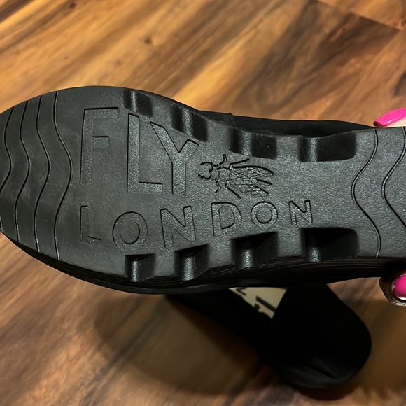 Fly London Women's Black Pledfly Slip-on Wedge - Picture 8 of 9